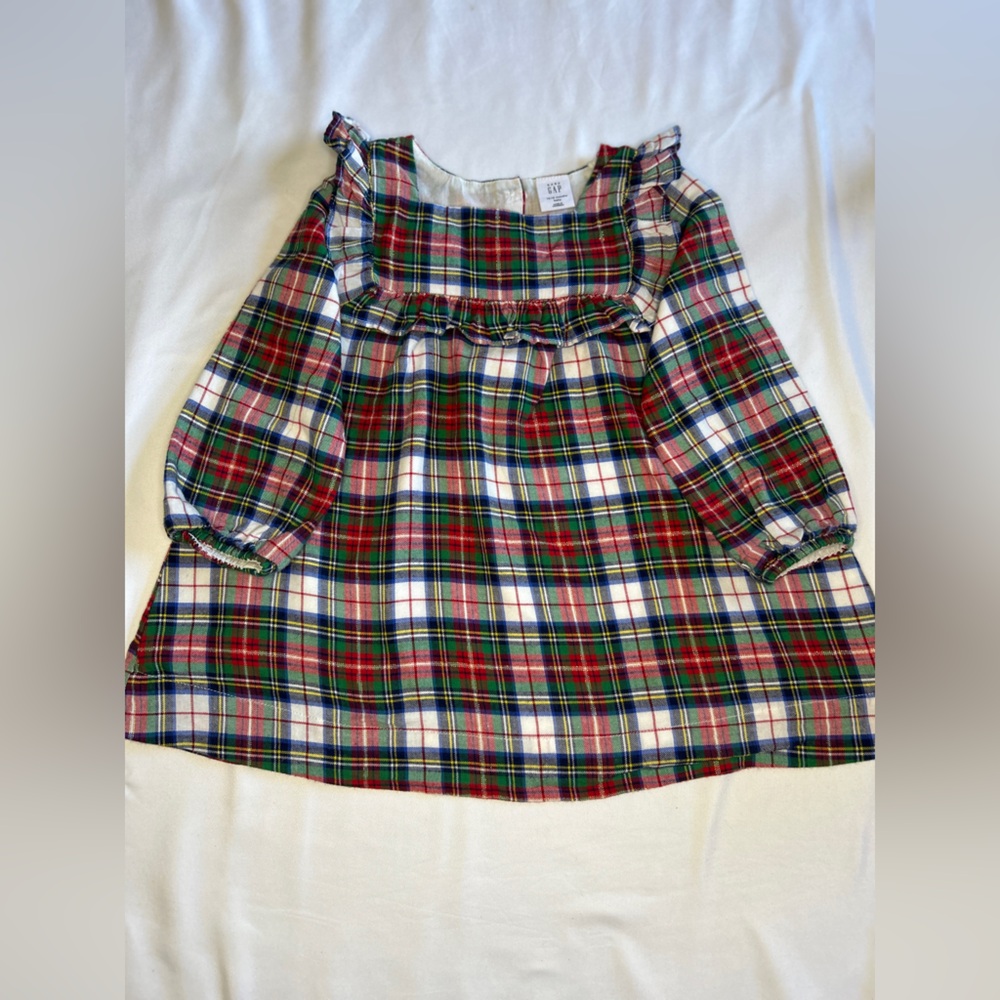 🎀 Baby Gap Baby Girl Holiday Tartan Plaid Dress